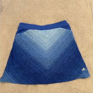 Adidas Blue Ultimate 365 Gradient A-Line Chevron Athletic Skirt